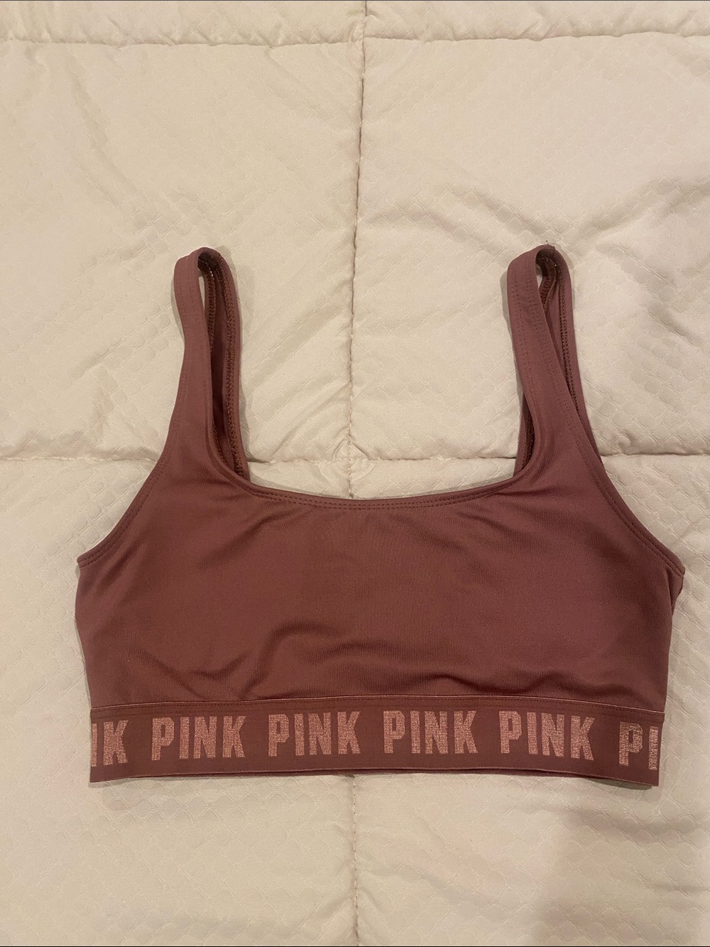 PINK Victoria's Secret Mauve Seamless Scoop Sports Bra